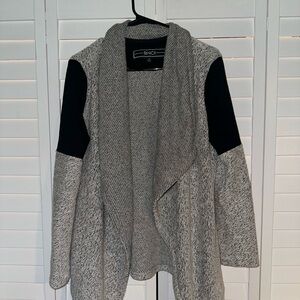 BNCI Women's Heather Gray and Black Cardigan